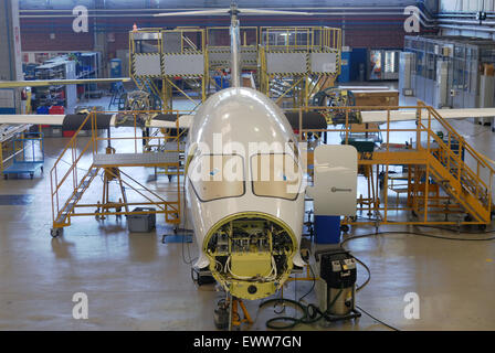 Piaggio Aero plant in Genoa (Italy), building of Avanti II business ...