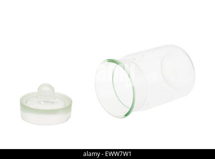 Chemistry empty glass flask isolated Stock Photo