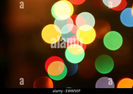 Multicolored, bright and colorful abstract background, bokeh, Christmas lights. Stock Photo