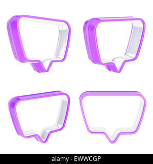 Text bubble shaped frame isolated Stock Photo