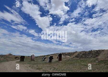 The car forest at Goldfield in Nevada. Stock Photo