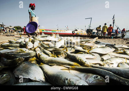 The fishing village of Tombo, Sierra Leone. Stock Photo