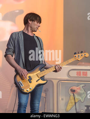 Blur plays British Summertime Hyde Park 2015 on 20/06/2015 .   Persons pictured: Damon Albarn. Picture by JEP Music Photography Stock Photo