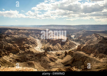 Hobas, Namibia, Africa - Fish River Canyon,   the largest canyon in Africa. Part of the ǀAi-ǀAis/Richtersveld Transfrontier Park Stock Photo