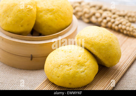 Chinese food - steamed stuffed bun Stock Photo