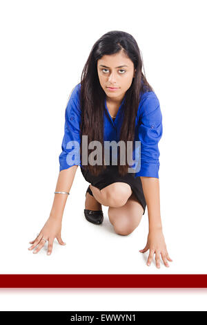 1 indian Business woman Racing Stock Photo