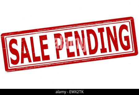 Stamp with text sale pending inside, illustration Stock Photo