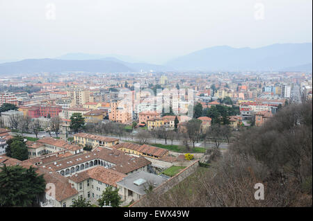 BRESCIA, ITALY - MARCH 21, 2015: View on the city from the tower. Stock Photo