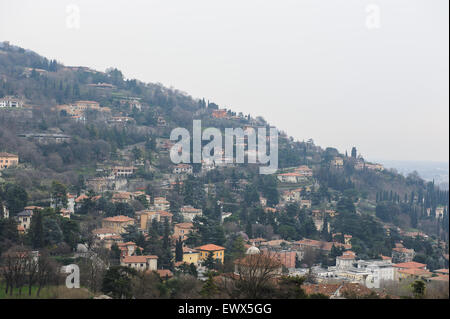 BRESCIA, ITALY - MARCH 21, 2015: View on the city from the castle. Stock Photo