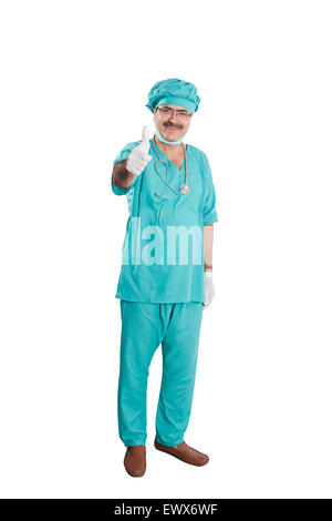 1 indian Surgeon man Doctor Surgical Cap showing Stock Photo