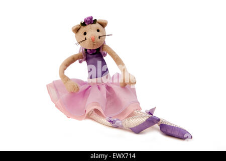 toys, child’s long legged ballerina cat soft toy Stock Photo
