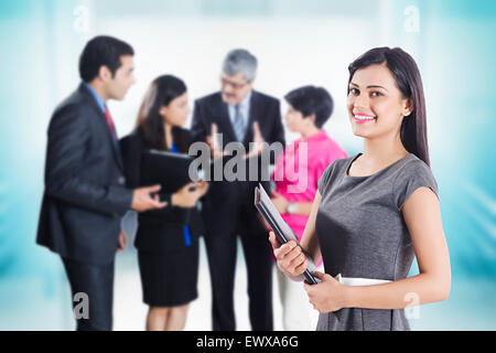 indian Business group Partner Discussion Stock Photo