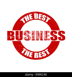 Stamp with text the best business inside, illustration Stock Photo