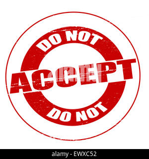 Stamp with text do not accept inside, illustration Stock Photo