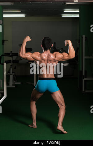 Silhouette of the upper body of a bodybuilding posing on Craiyon