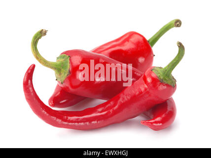 Red chilli pepper isolated on white background Stock Photo
