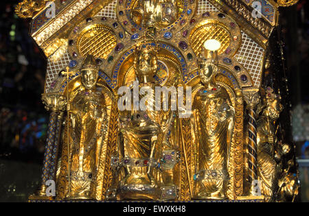 DEU, Germany, Aachen, the sarcophagus of Charlemagne at the cathedral  DEU, Deutschland, Aachen, der Karlsschrein im Dom. Stock Photo