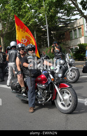 Harley Davidson motorcycle rally July 2011 in Barcelona Stock Photo