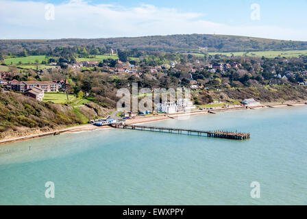 Aerial images of totland bay isle of wight the Hampshire/Dorset Coast United Kingdom Stock Photo