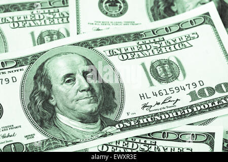 one hundred dollars conceptual background Stock Photo
