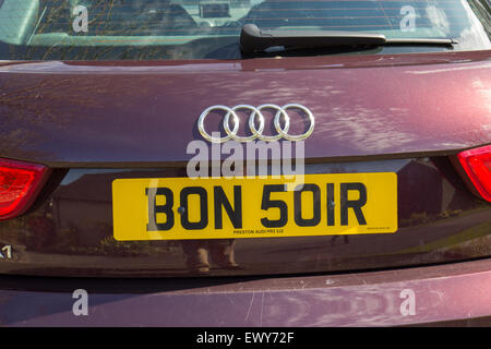 personalized number plates cherished  car car cherished Stock Photo