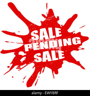 Stamp with text sale pending inside, illustration Stock Photo