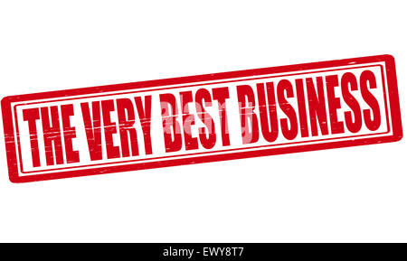 Stamp with text the very best business inside, illustration Stock Photo