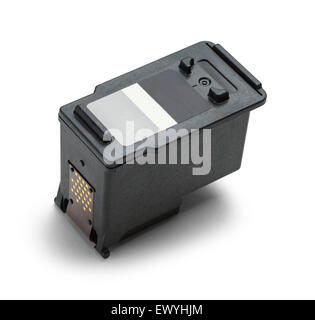 Computer Ink Cartridge With Copy Space Isolated on White Background. Stock Photo