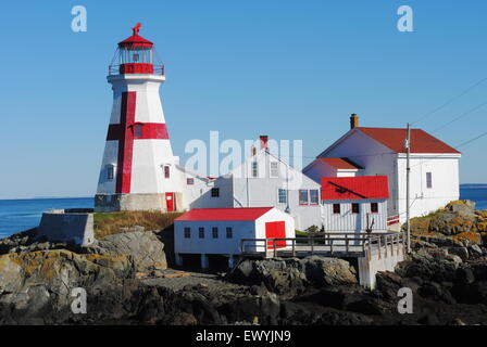 Worth the Hike    East Quoddy Lighthouse Campobello Island NB Canada Stock Photo