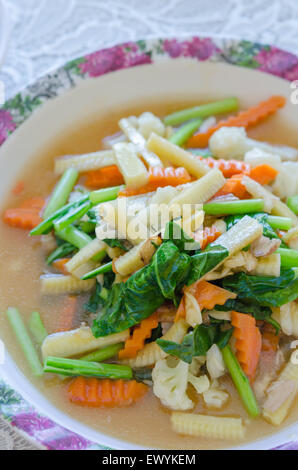 closeup of healthy mixed vegetable  stir fry Stock Photo