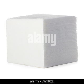 A table napkin isolated on white Stock Photo