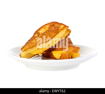 Slices Of Toast Bread On Light Blue Wooden Table, Top View Stock
