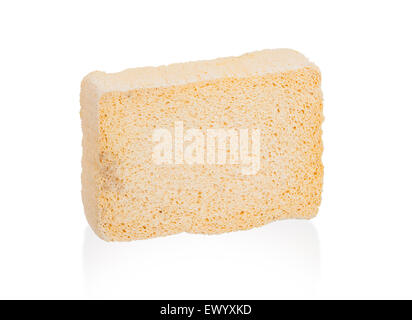 Yellow Sponge Isolated On The White Background With Clipping Path Stock  Photo - Download Image Now - iStock