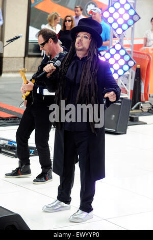 Boy George of the Culture Club live on NBC's 'Today Show' at the Rockefeller Plaza. New York, 02.07.2015/picture alliance Stock Photo