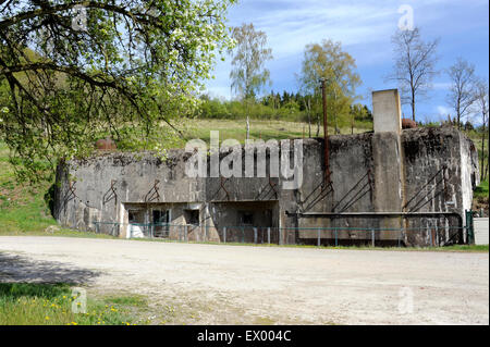 Ouvrage Hackenberg,entrance men,Maginot line,WWII,Veckring,Moselle,Lorraine,France Stock Photo