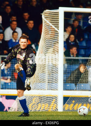 Cardiff 1-4 Fulham, League Division 3 match at Cardiff City Stadium, Saturday 9th March 1996. Goalkeeper David Williams in action. Stock Photo