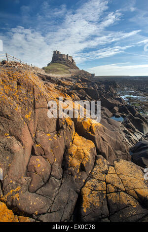 The Holy Island of Lindisfarne, near Berwick on Tweed, Northumberland, UK Stock Photo