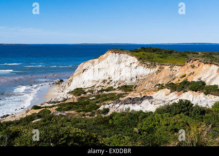 Gay Head cliffs and Moshup beach, Aquinnah, Martha's Vineyard, Massachusetts, USA Stock Photo