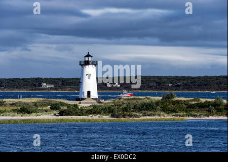 Edgartown Lighthouse, Martha's Vineyard, Massachusetts, USA Stock Photo