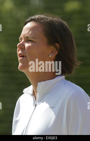 Wimbledon, London, UK. 03rd July, 2015. Former Wimbledon Ladies singles champion Lindsay Davenport (USA) at Wimbledon Credit:  amer ghazzal/Alamy Live News Stock Photo