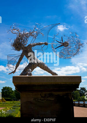 Fairy sculpture by artist Robin Wight in the Italian Garden at Trentham Gardens near Stoke on Trent Staffordshire England UK Stock Photo