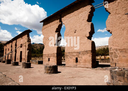 Temple of Wiracocha - Raqchi - Peru Stock Photo