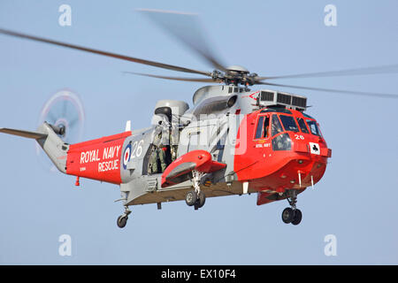 Westland Sea King HAR Mk 5 Search and Rescue Helicopter from RNAS Culdrose operated by 771 NAS Stock Photo
