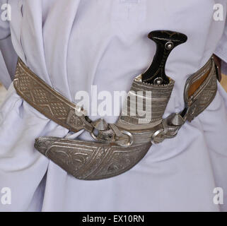 Khanjar - traditional curved dagger worn by Omani men for ceremonial ...