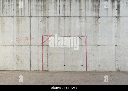 Soccer gate in the city Stock Photo