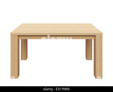Wooden table isolated on white background. Stock Photo