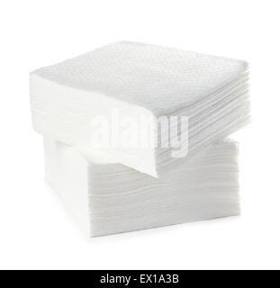 A table napkin isolated on white Stock Photo