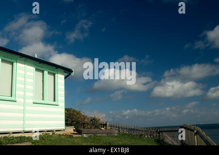 Beach hut at Bembridge seaside Isle of Wight England UK Europe Stock Photo