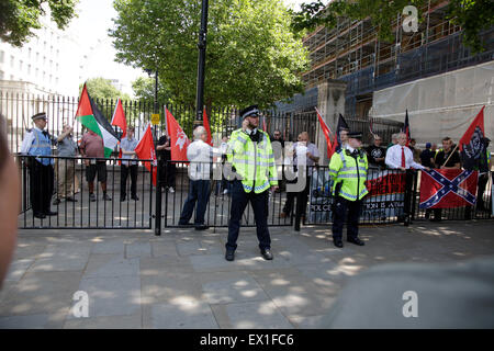 Westminster, London, UK, 4th July, 2015. Protest against the 'Jewification' of London Credit:  Fantastic Rabbit/Alamy Live News Stock Photo