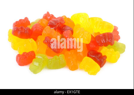 Gummy bears isolated on white Stock Photo